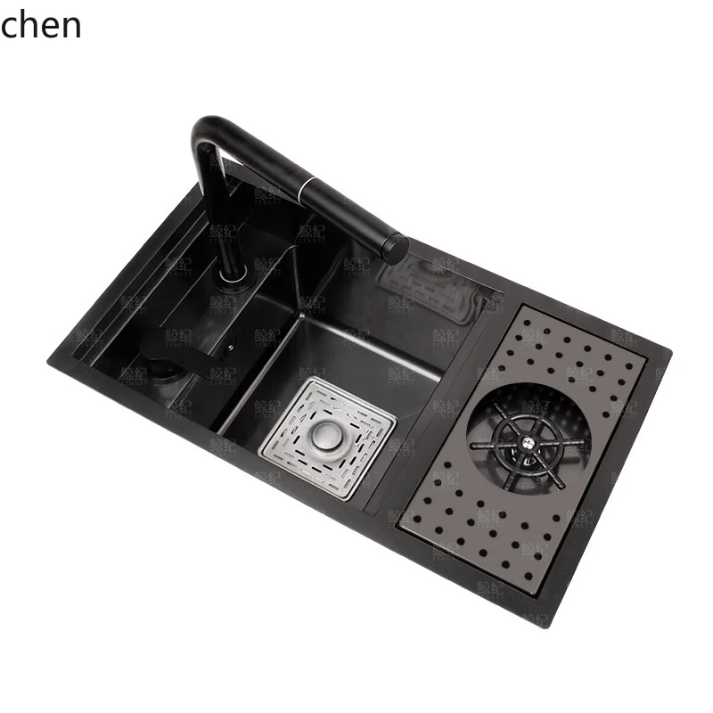 HTT Hidden Cup Washer Sink Nano Bar Counter Coffee Shop Milk Tea Shop Western Kitchen Island Mini Handmade Basin Single Sink
HTT Hidden Cup Washer Sink Nano Bar Counter Coffee Shop Milk Tea Shop Western Kitchen Island Mini Handmade Basin Single Sink