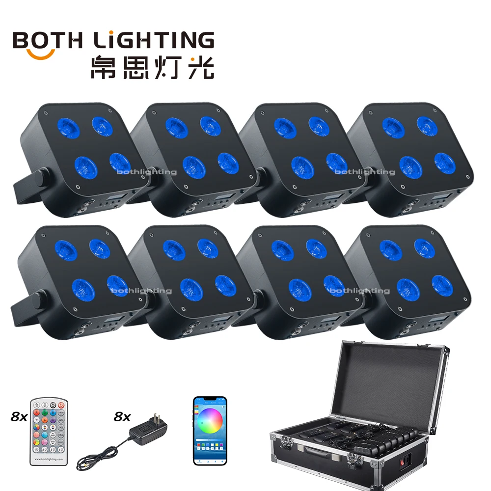 BothLighting 8 шт. Беспроводной DMX IR4 Uplight Светодиодные прожекторы с питанием от батареи для свадьбы DJ сценическое освещение с зарядным чехлом
BothLighting 8 шт. Беспроводной DMX IR4 Uplight Светодиодные прожекторы с питанием от батареи для свадьбы DJ сценическое освещение с зарядным чехлом