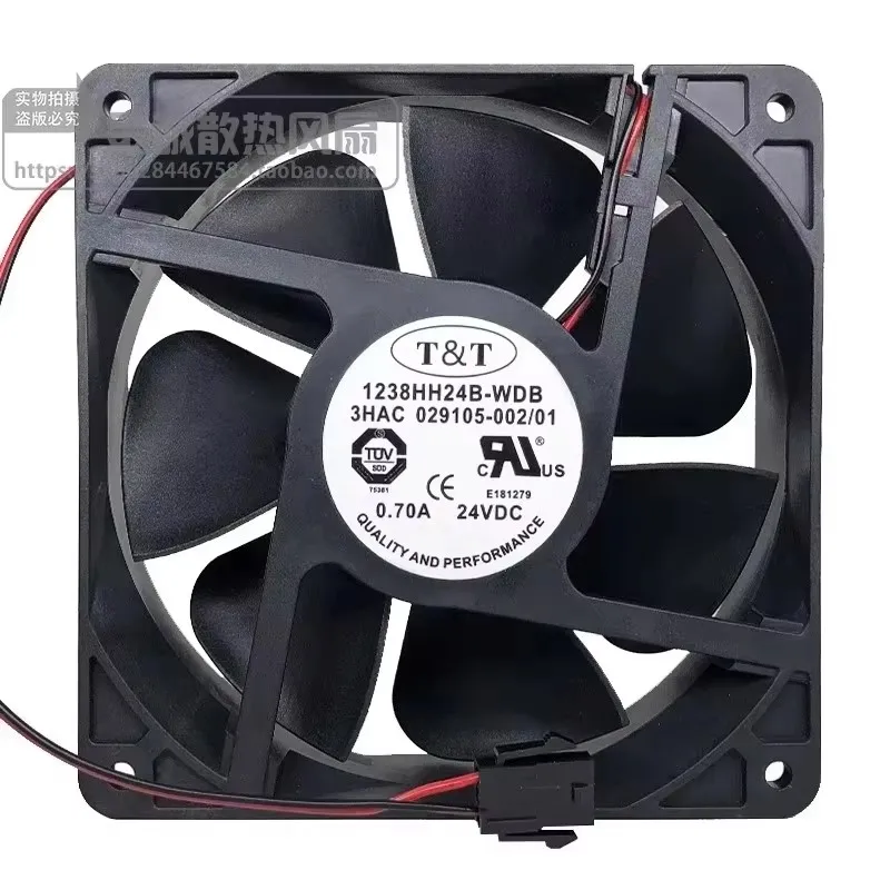 Original 12cm 120*120*38MM 24V 0.7A 1238HH24B-WDB ABB Robot Controller Cooling Fan 3HAC029105-002 with plug fan
Original 12cm 120*120*38MM 24V 0.7A 1238HH24B-WDB ABB Robot Controller Cooling Fan 3HAC029105-002 with plug fan