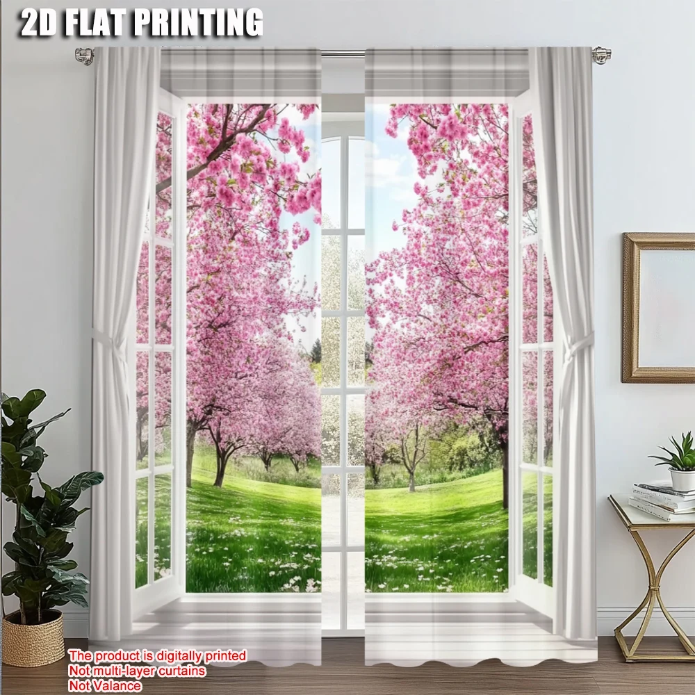 2pcs, Pattern Curtains 2D print Pink Blossom Tree & White Curtain 100% Polyester (without rod) Decorations Outdoor Ldeal for
2pcs, Pattern Curtains 2D print Pink Blossom Tree & White Curtain 100% Polyester (without rod) Decorations Outdoor Ldeal for
