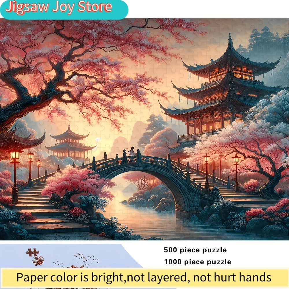 500/ Japanese-Inspired Cherry Blossom & Pagoda Jigsaw Puzzle - Large-Scale Challenging Adult Puzzle with Vibrant Colors, Intri
500/ Japanese-Inspired Cherry Blossom & Pagoda Jigsaw Puzzle - Large-Scale Challenging Adult Puzzle with Vibrant Colors, Intri