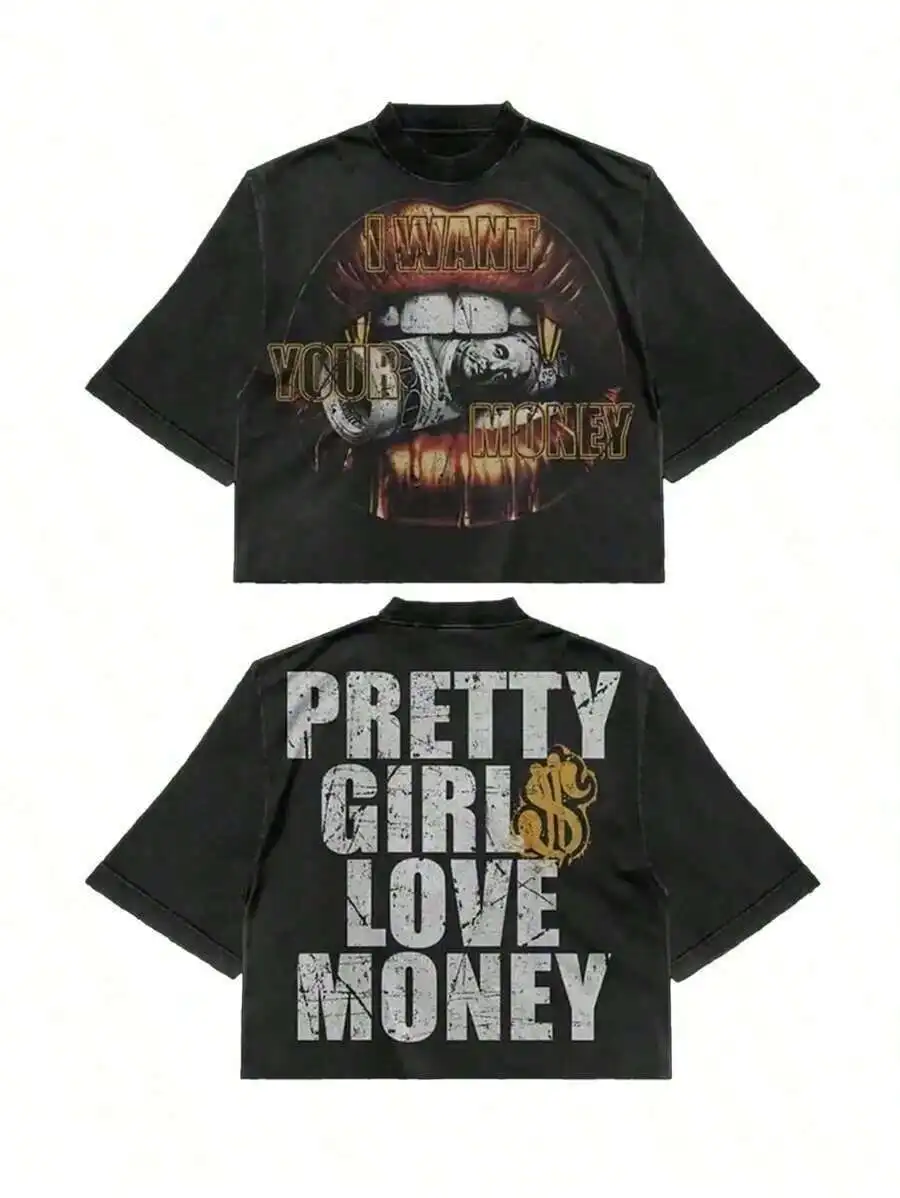 2026Fly 'I Want Your Money' Hip-Hop Flow T-ShirtPure Cotton Double-Sided Printed T-Shirt, Suitable
2026Fly 'I Want Your Money' Hip-Hop Flow T-ShirtPure Cotton Double-Sided Printed T-Shirt, Suitable