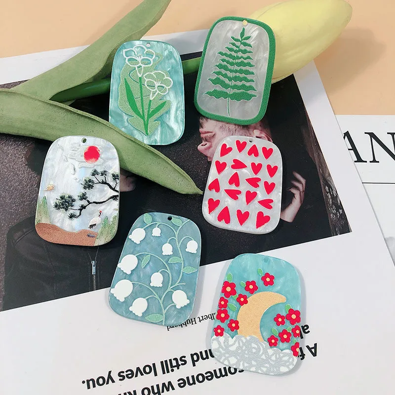 Spring style 50pcs/lot flowers/hearts pattern print geometry shape acrylic beads diy jewelry earring/garment pendant accessoy
Spring style 50pcs/lot flowers/hearts pattern print geometry shape acrylic beads diy jewelry earring/garment pendant accessoy