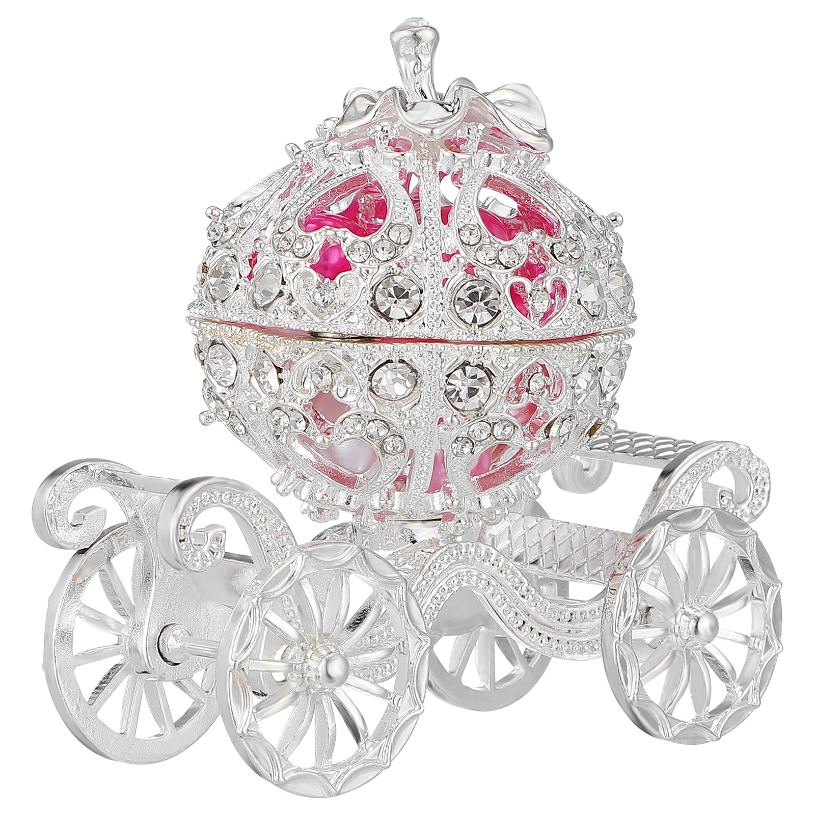 Pumpkin Carriage Decorative Adornment Silver Rhinestones Crown Vintage Home Ornaments Jewelry Box Bedroom Living Room Office
Pumpkin Carriage Decorative Adornment Silver Rhinestones Crown Vintage Home Ornaments Jewelry Box Bedroom Living Room Office