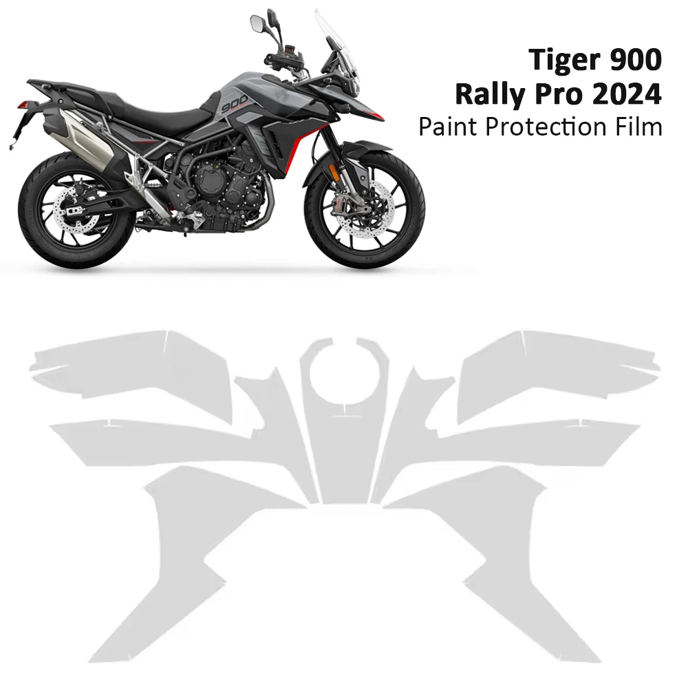For Tiger 900 Rally Pro 2024- Motorcycle TPU Paint Fairing Protection Film PPF Protective Film Anti-Scratch Set Body Accessories 
For Tiger 900 Rally Pro 2024- Motorcycle TPU Paint Fairing Protection Film PPF Protective Film Anti-Scratch Set Body Accessories
