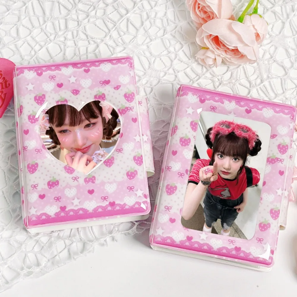 Pink Cute Little Bear Strawberry Card Book 3 Inch 32 Slots Mini PVC Photo Album Photo Card Protective Sleeve
Pink Cute Little Bear Strawberry Card Book 3 Inch 32 Slots Mini PVC Photo Album Photo Card Protective Sleeve