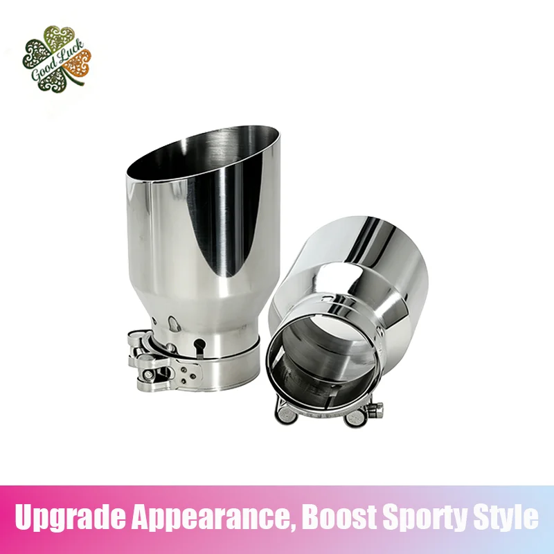 1 General-purpose stainless steel single-layer straight-edge angled outlet for car exhaust pipe - Car muffler tailpipe tail end
1 General-purpose stainless steel single-layer straight-edge angled outlet for car exhaust pipe - Car muffler tailpipe tail end