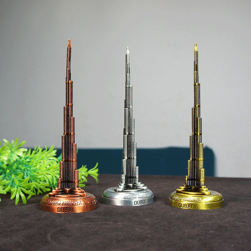 Dubai Round Bottom Burj Khalifa Landmark Architecture Model Metal Crafts Home Furnishings Modern Simplicity Decor Souvenir Gifts
Dubai Round Bottom Burj Khalifa Landmark Architecture Model Metal Crafts Home Furnishings Modern Simplicity Decor Souvenir Gifts
