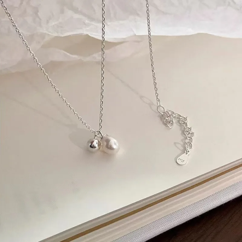 Серебряное ожерелье BR S925 с натуральным пресноводным жемчугом для женщин, изящный серебряный кулон с бусинами, милые многослойные украшения
Серебряное ожерелье BR S925 с натуральным пресноводным жемчугом для женщин, изящный серебряный кулон с бусинами, милые многослойные украшения