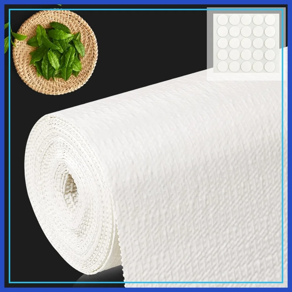 18" x 360" Non-Adhesive Shelf & Drawer Liner, Easy Cut Non-Slip Washable Cabinet Protector, White
18" x 360" Non-Adhesive Shelf & Drawer Liner, Easy Cut Non-Slip Washable Cabinet Protector, White