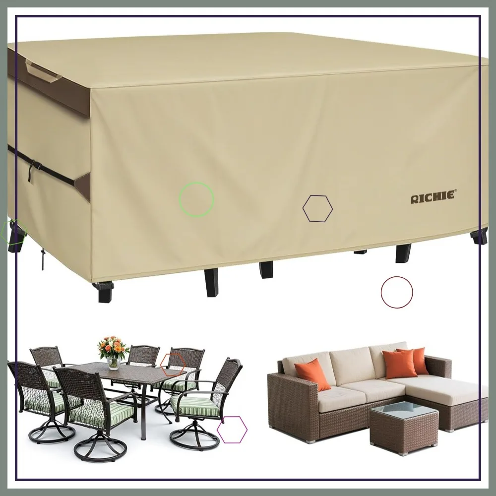Heavy Duty Waterproof 600D Patio Furniture Cover for Rectangular Table 88x58x28 Inch
Heavy Duty Waterproof 600D Patio Furniture Cover for Rectangular Table 88x58x28 Inch