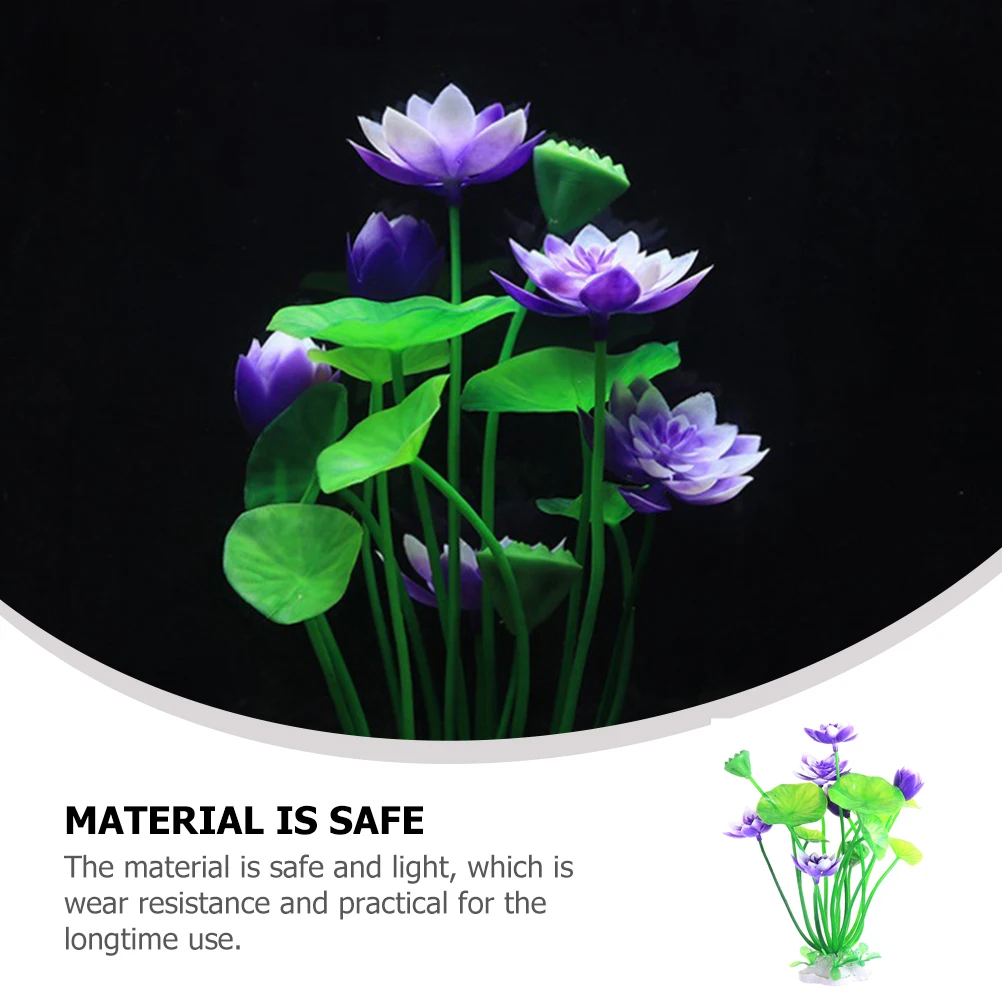 Simulated Lotus Decoration Fish Tank Plants Aquarium Plastic Flower Purple Grass Accessory Safe Material Lifelike
Simulated Lotus Decoration Fish Tank Plants Aquarium Plastic Flower Purple Grass Accessory Safe Material Lifelike