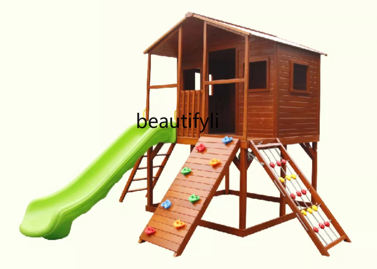 Outdoor Cabin Assembly Preservative Wood Children's Tree House Games Kindergarten Slide Rock Climbing Movable
Outdoor Cabin Assembly Preservative Wood Children's Tree House Games Kindergarten Slide Rock Climbing Movable