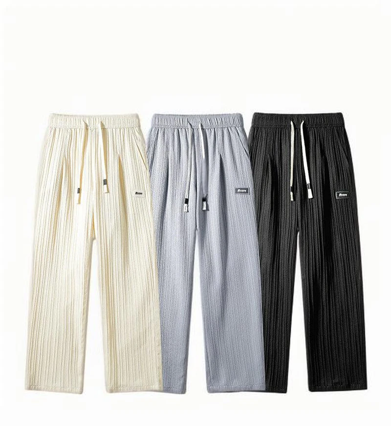 NF&ZG Cool casual pants men summer 2025 ice silk breathable pleated trousers teenagers loose straight sports pants
NF&ZG Cool casual pants men summer 2025 ice silk breathable pleated trousers teenagers loose straight sports pants
