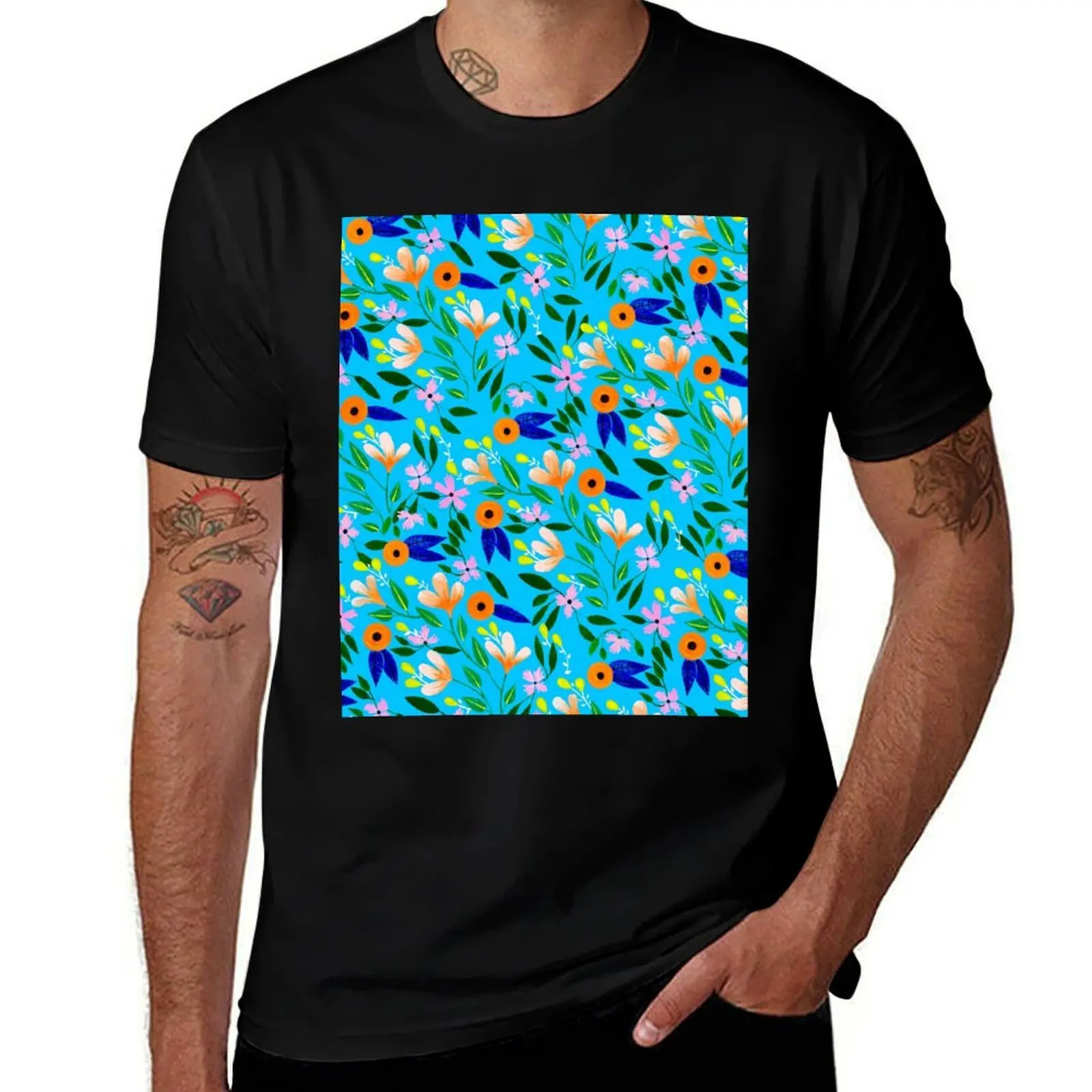 Flowers on blue T-Shirt anime clothes man clothes graphic t shirts t shirts for men
Flowers on blue T-Shirt anime clothes man clothes graphic t shirts t shirts for men