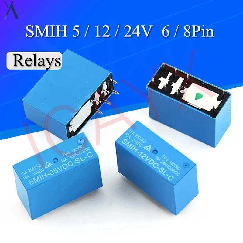 2-20 шт. 5 В 12 В 24 В SMIH-05VDC-SL-C SMIH-12VDC-SL-C SMIH-24VDC-SL-C Реле 250 В 16 А 8 контактов SMIH-05 В 12 В 24 В постоянного тока-SL-A 6-контактное реле
2-20 шт. 5 В 12 В 24 В SMIH-05VDC-SL-C SMIH-12VDC-SL-C SMIH-24VDC-SL-C Реле 250 В 16 А 8 контактов SMIH-05 В 12 В 24 В постоянного тока-SL-A 6-контактное реле