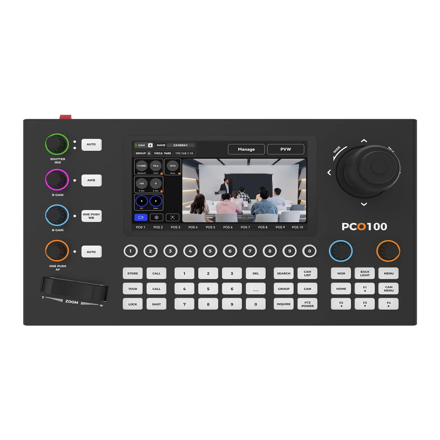 SPROLINK PTZ Camera Controller with PoE, NDI, 4D Joystick, Control Up to 255 Cameras for Live Streaming, Church, Education
SPROLINK PTZ Camera Controller with PoE, NDI, 4D Joystick, Control Up to 255 Cameras for Live Streaming, Church, Education