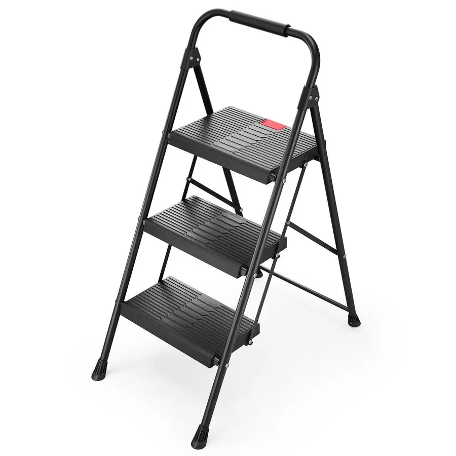3 Step Ladder, Folding Step Stool with AntiSlip Wide Pedals amp Handrail, SafeLock Design, Portable Sturdy Steel Ladder Stool fo
3 Step Ladder, Folding Step Stool with AntiSlip Wide Pedals amp Handrail, SafeLock Design, Portable Sturdy Steel Ladder Stool fo