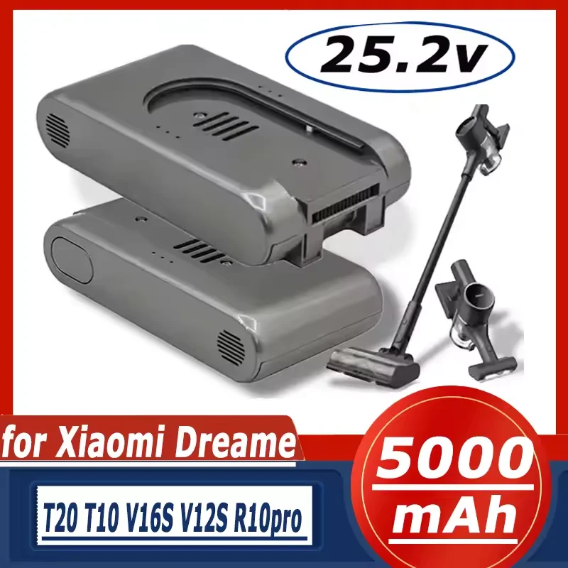 NEW 25.2V 5000mAh T10 T20 V12S V16S R10pro Vacuum Cleaner Battery for Xiaomi Dreame Vacuum Cleaner Replacement Lithium Battery
NEW 25.2V 5000mAh T10 T20 V12S V16S R10pro Vacuum Cleaner Battery for Xiaomi Dreame Vacuum Cleaner Replacement Lithium Battery