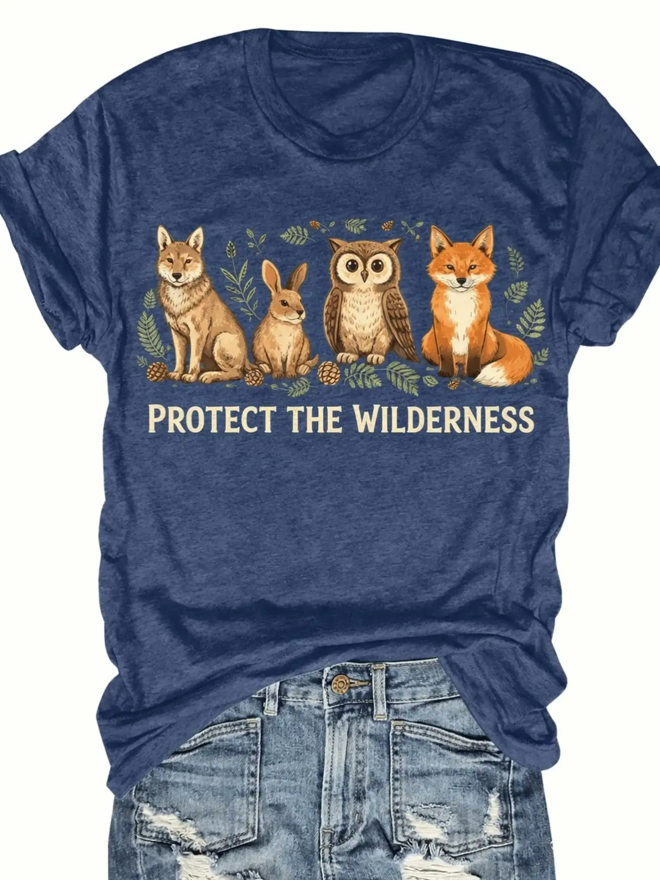 Plus size women's short sleeve T-shirt Protect The Wilderness Animals breathable fabric summer outfits women's clothing
Plus size women's short sleeve T-shirt Protect The Wilderness Animals breathable fabric summer outfits women's clothing