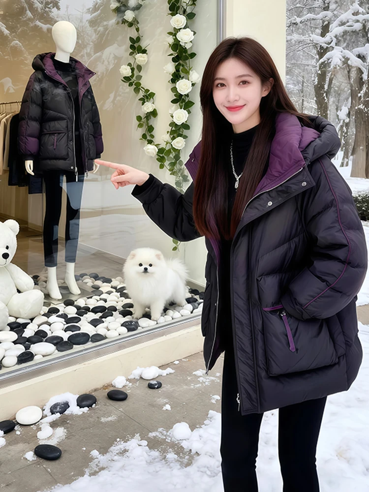 Winter Thiened down Cotton Jaet Women's Medium Length Puffy Coat Bread Sle Outerwear Korean Sle Loose Fit Coat
Winter Thiened down Cotton Jaet Women's Medium Length Puffy Coat Bread Sle Outerwear Korean Sle Loose Fit Coat