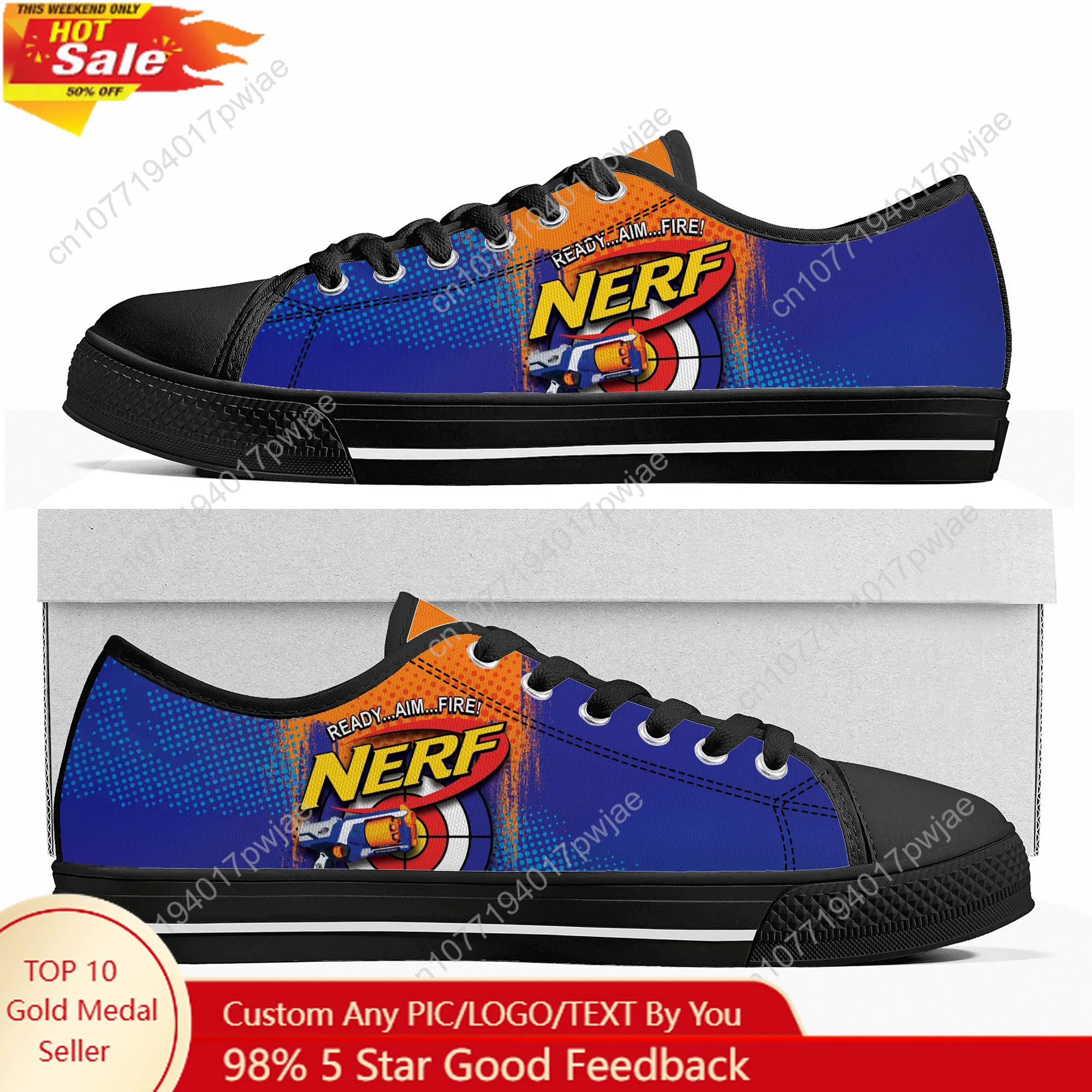 Hasbro Nerf Theme for Adults Low Top High Quality Sneakers Mens Women Canvas Sneaker Casual Custom Shoes
Hasbro Nerf Theme for Adults Low Top High Quality Sneakers Mens Women Canvas Sneaker Casual Custom Shoes