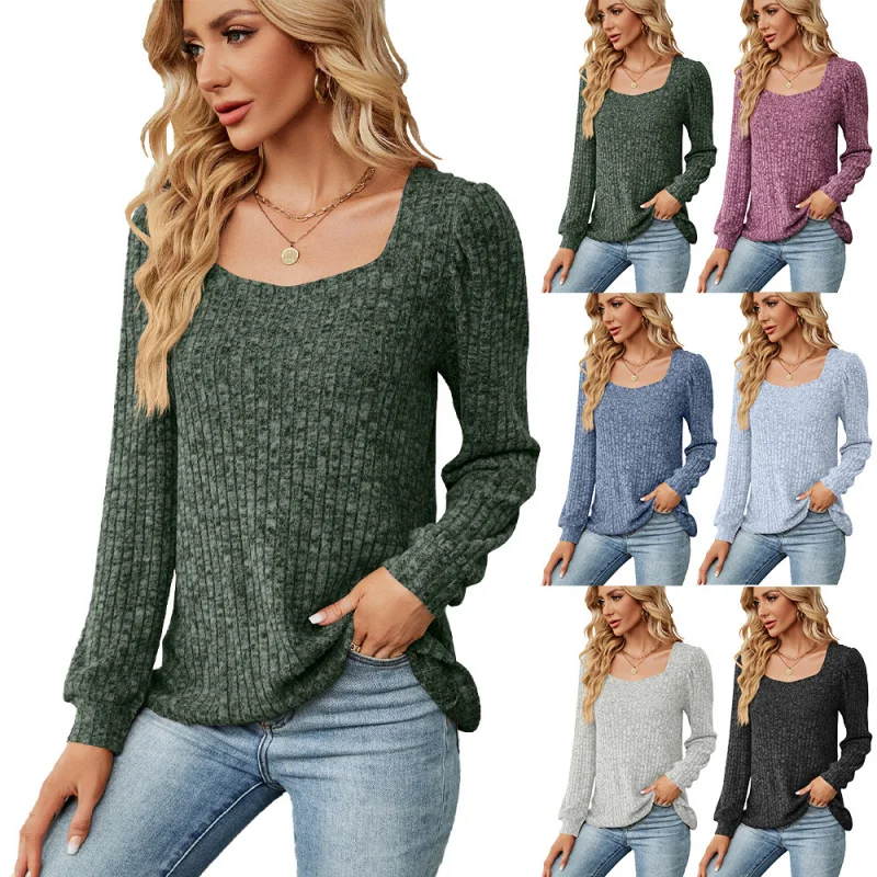 Popular2025European and American New Arrival Hot Sale Autumn and Winter New Solid Color Rib Fabric Square Collar Loose Long Slee
Popular2025European and American New Arrival Hot Sale Autumn and Winter New Solid Color Rib Fabric Square Collar Loose Long Slee