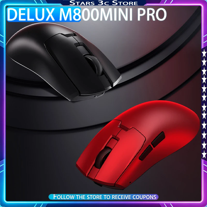DeLUX M800mini PRO Mouse Wireless Dual Mode Lightweight Ergonomics TTC Blue Dot Optical Micro Switch V2 Low Latency Gaming Mouse
DeLUX M800mini PRO Mouse Wireless Dual Mode Lightweight Ergonomics TTC Blue Dot Optical Micro Switch V2 Low Latency Gaming Mouse