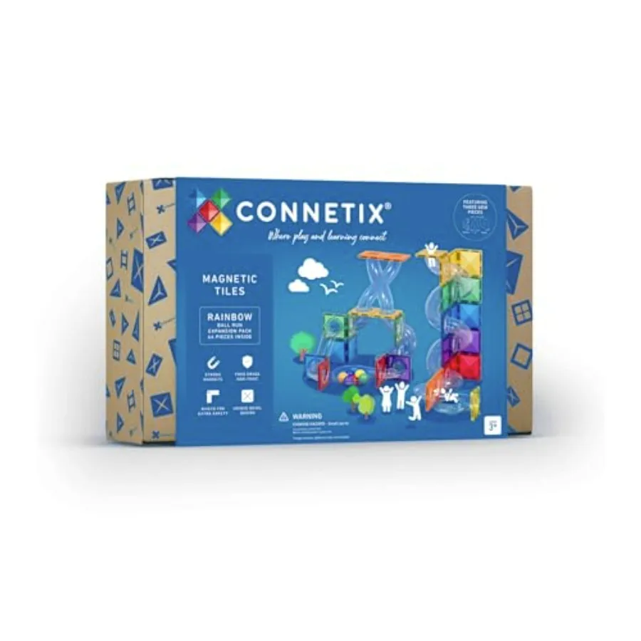 CONNETIX Rainbow Ball Run Expansion Pack 66 Pieces Transparent Acrylic Rainbow Colors Smooth Rolling Balls with Interlocking De
CONNETIX Rainbow Ball Run Expansion Pack 66 Pieces Transparent Acrylic Rainbow Colors Smooth Rolling Balls with Interlocking De