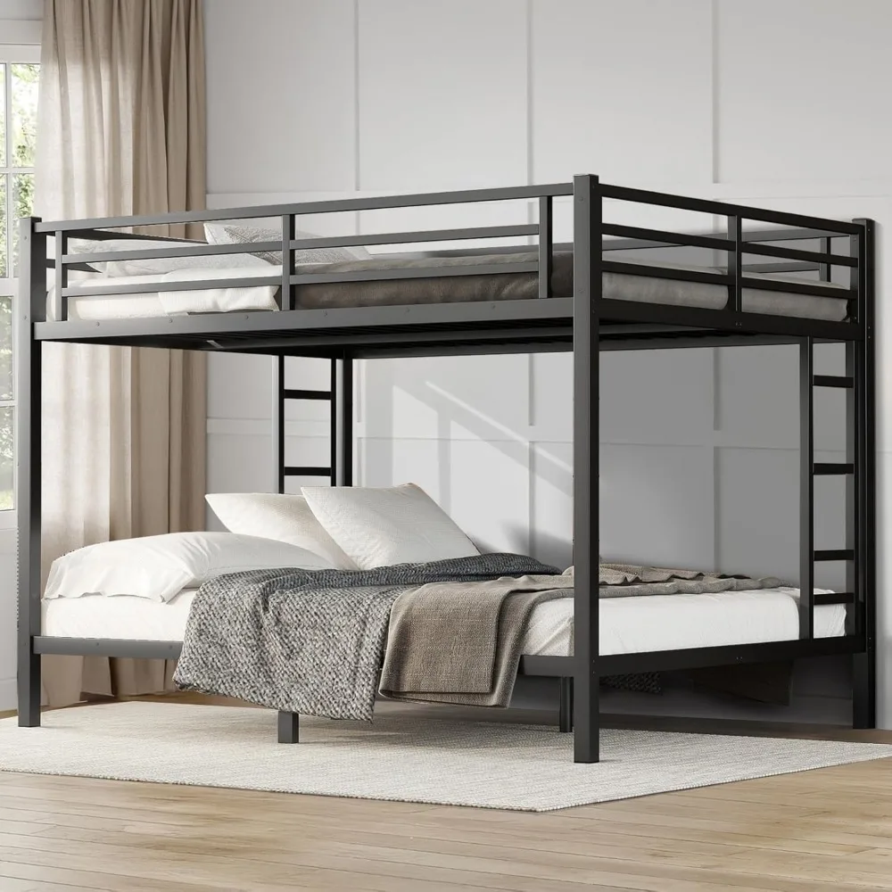 Queen Over Queen Bunk Bed, Metal Bunk Bed Frame Heavy Duty Bunk Beds Loft Bed Frame with Ladder and Guardrail Metal Slats No Box
Queen Over Queen Bunk Bed, Metal Bunk Bed Frame Heavy Duty Bunk Beds Loft Bed Frame with Ladder and Guardrail Metal Slats No Box