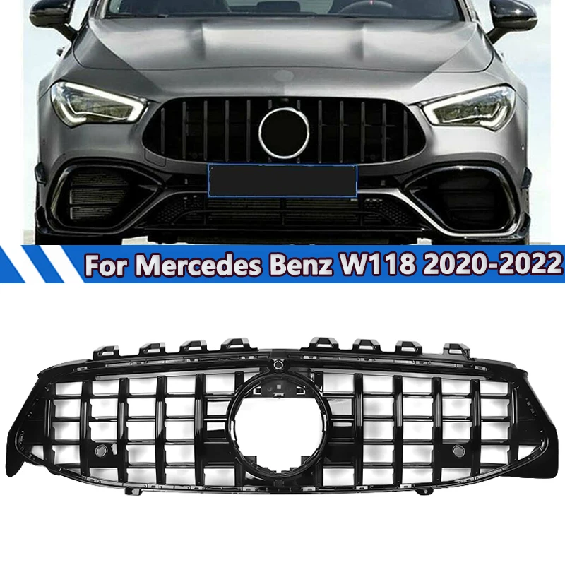 Glossy Black GT R Front Grille Fit For Mercedes Benz CLA W118 C118 CLA35 2020-2023 GT Style Racing Grills Magickit 
Glossy Black GT R Front Grille Fit For Mercedes Benz CLA W118 C118 CLA35 2020-2023 GT Style Racing Grills Magickit