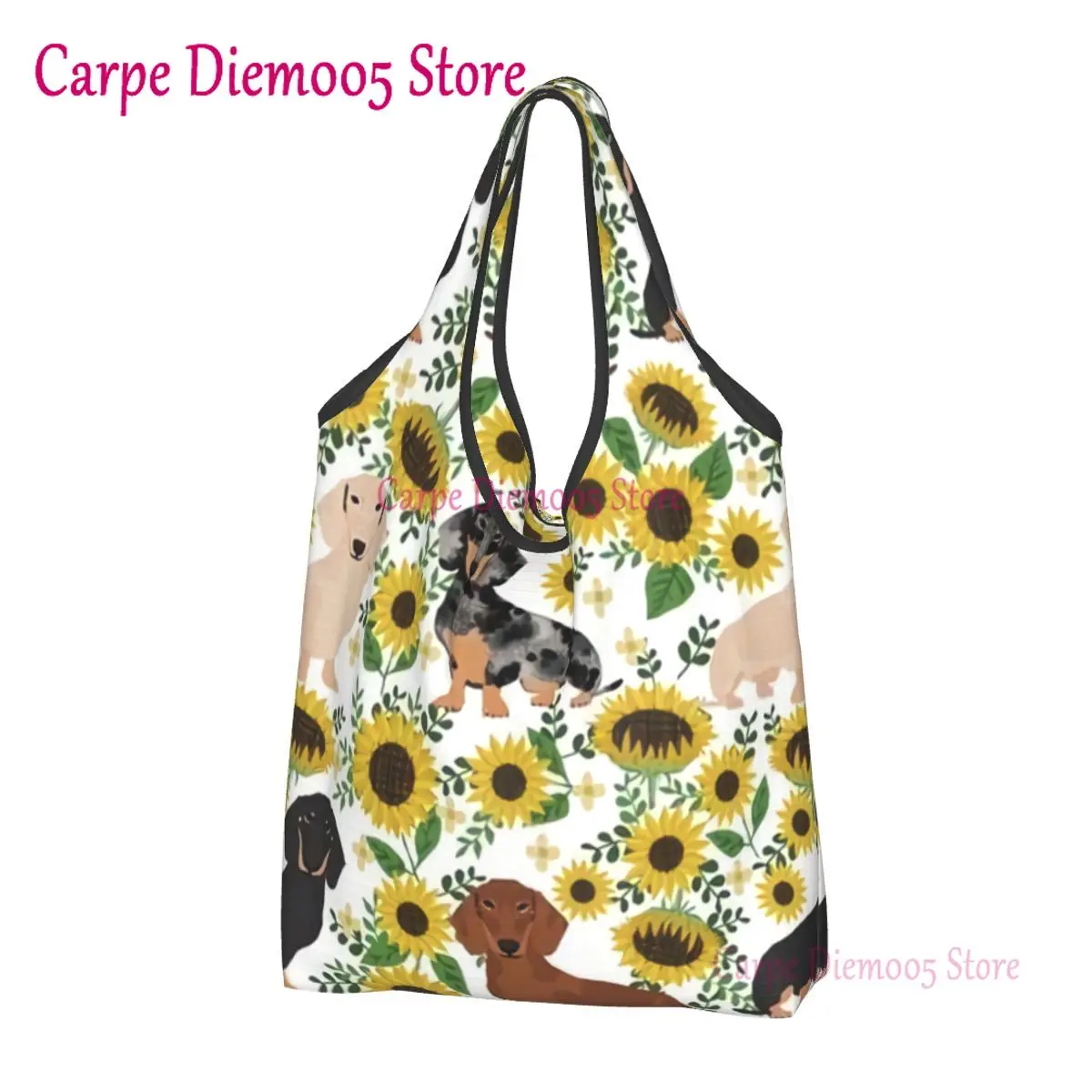 Badger Sausage Dog Grocery Shopping Bags Cute Shopper Shoulder Tote Bags Large Capacity Portable Dachshund Puppy Handbag
Badger Sausage Dog Grocery Shopping Bags Cute Shopper Shoulder Tote Bags Large Capacity Portable Dachshund Puppy Handbag