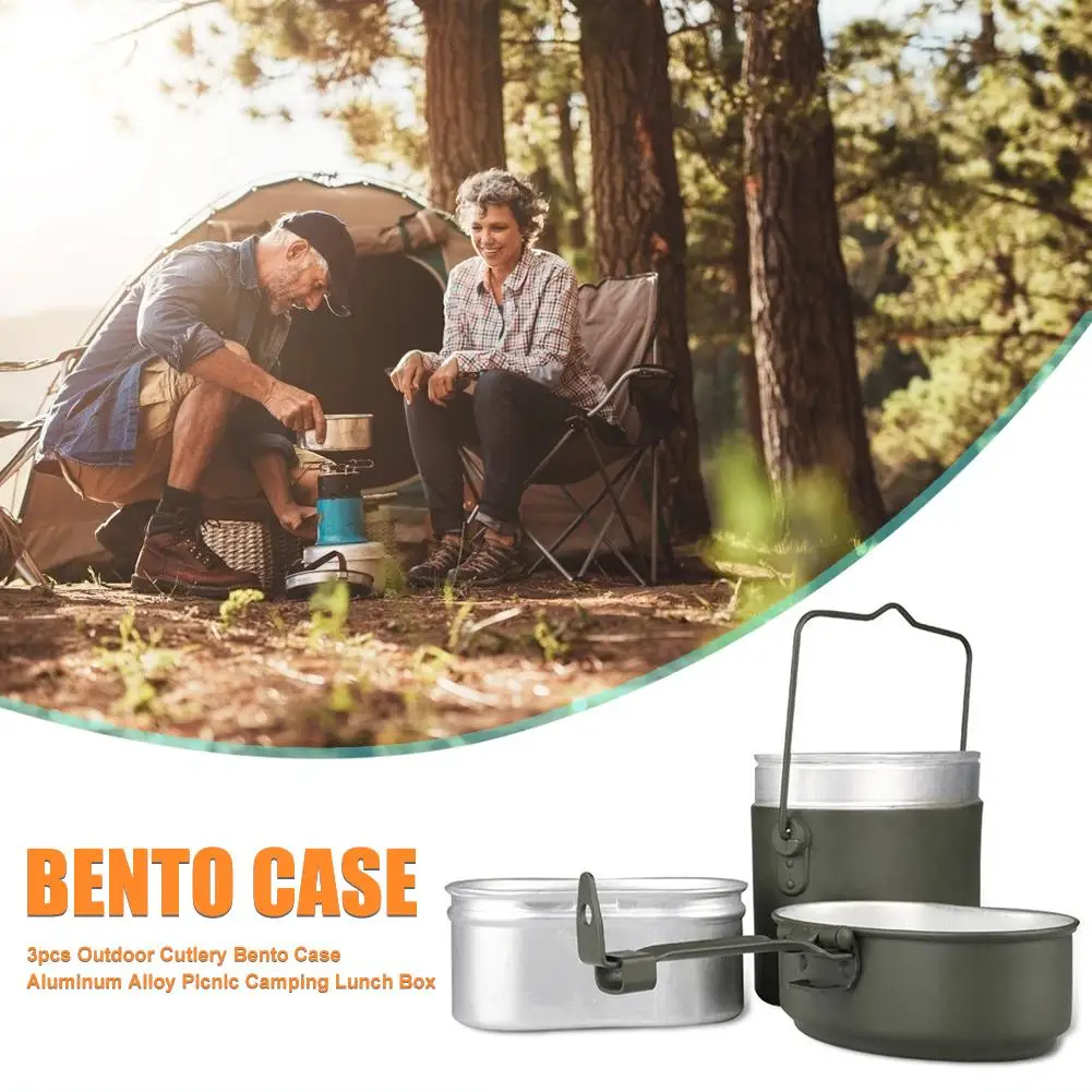 Портативный набор для кемпинга 3 в 1: походный кухонный набор из алюминиевого сплава с термостойкой ручкой, походная посуда для кемпинга и пеших походов
Портативный набор для кемпинга 3 в 1: походный кухонный набор из алюминиевого сплава с термостойкой ручкой, походная посуда для кемпинга и пеших походов