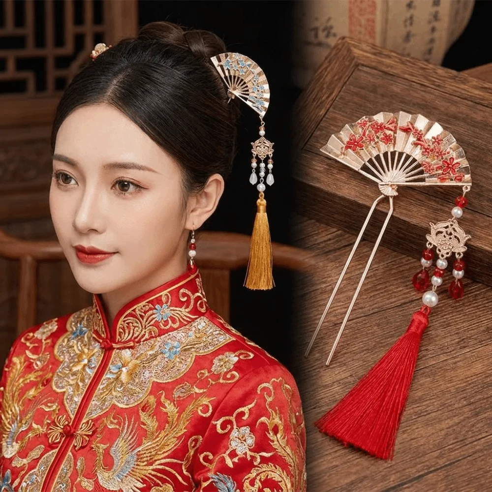 Alloy Pearl Fringe Hairpin Pearl Tassel Fan Shape Bride Tiara Neo-chinese Style Retro U Shape Hair Frok Hanfu Hair Accessories
Alloy Pearl Fringe Hairpin Pearl Tassel Fan Shape Bride Tiara Neo-chinese Style Retro U Shape Hair Frok Hanfu Hair Accessories