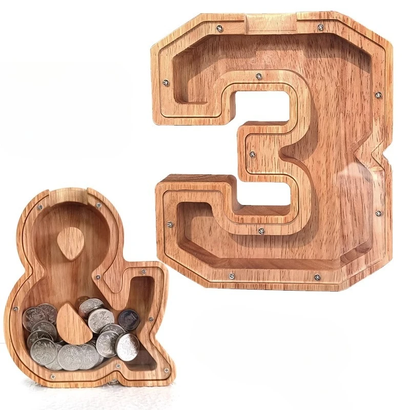 Digital Piggy Bank English Letter Piggy Bank 1pc Wood Coin Money Saving Box Desktop Ornament Home Decor Crafts Birthday Present
Digital Piggy Bank English Letter Piggy Bank 1pc Wood Coin Money Saving Box Desktop Ornament Home Decor Crafts Birthday Present