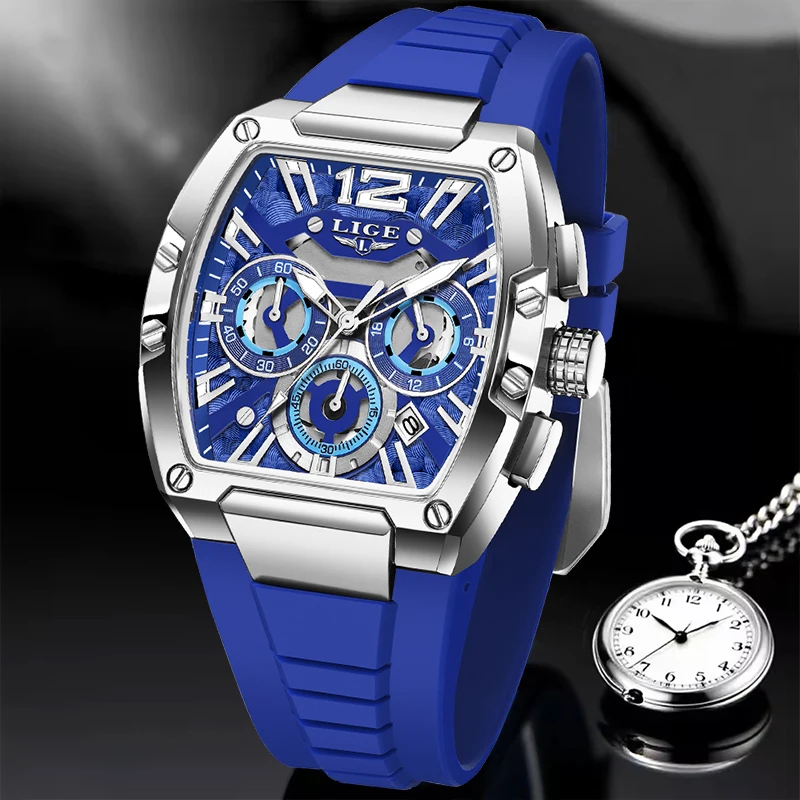 LIGE New Square Sport Chronograph Wrist Watches For Men Top Brand Luxury Military Luminous Watch Men Waterproof Quartz Men Watch
LIGE New Square Sport Chronograph Wrist Watches For Men Top Brand Luxury Military Luminous Watch Men Waterproof Quartz Men Watch