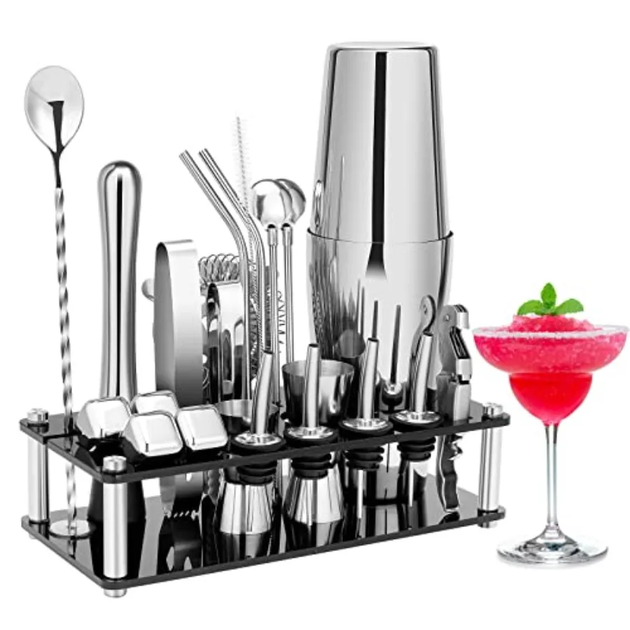 Cocktail Shaker Set Bartender Kit, Stainl Steel Boston Bar Tools Drink Mixer Set with Stand and Recipe Booklet for Home Cocktai
Cocktail Shaker Set Bartender Kit, Stainl Steel Boston Bar Tools Drink Mixer Set with Stand and Recipe Booklet for Home Cocktai