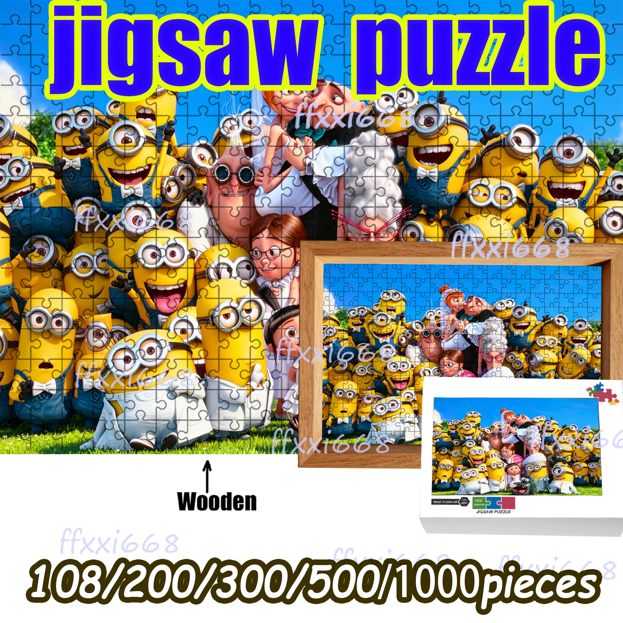 Despicable Me Minions Jigsaw Puzzle 108/200/300/500/1000 Pieces Wood Puzzle Home Wall Art Decor Gift
Despicable Me Minions Jigsaw Puzzle 108/200/300/500/1000 Pieces Wood Puzzle Home Wall Art Decor Gift