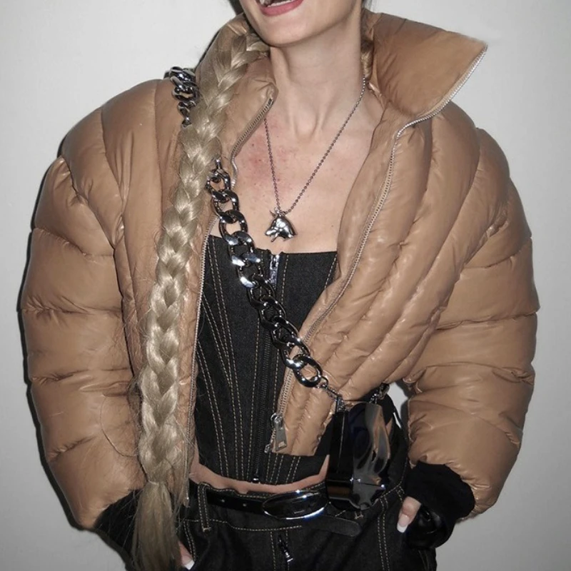 Women's Outerwear Warm Jackets Fashion Stand Collar Long Sleeve Padded Coats 2025 Fall Winter Birthday Streetwear Y2k Clothes
Women's Outerwear Warm Jackets Fashion Stand Collar Long Sleeve Padded Coats 2025 Fall Winter Birthday Streetwear Y2k Clothes