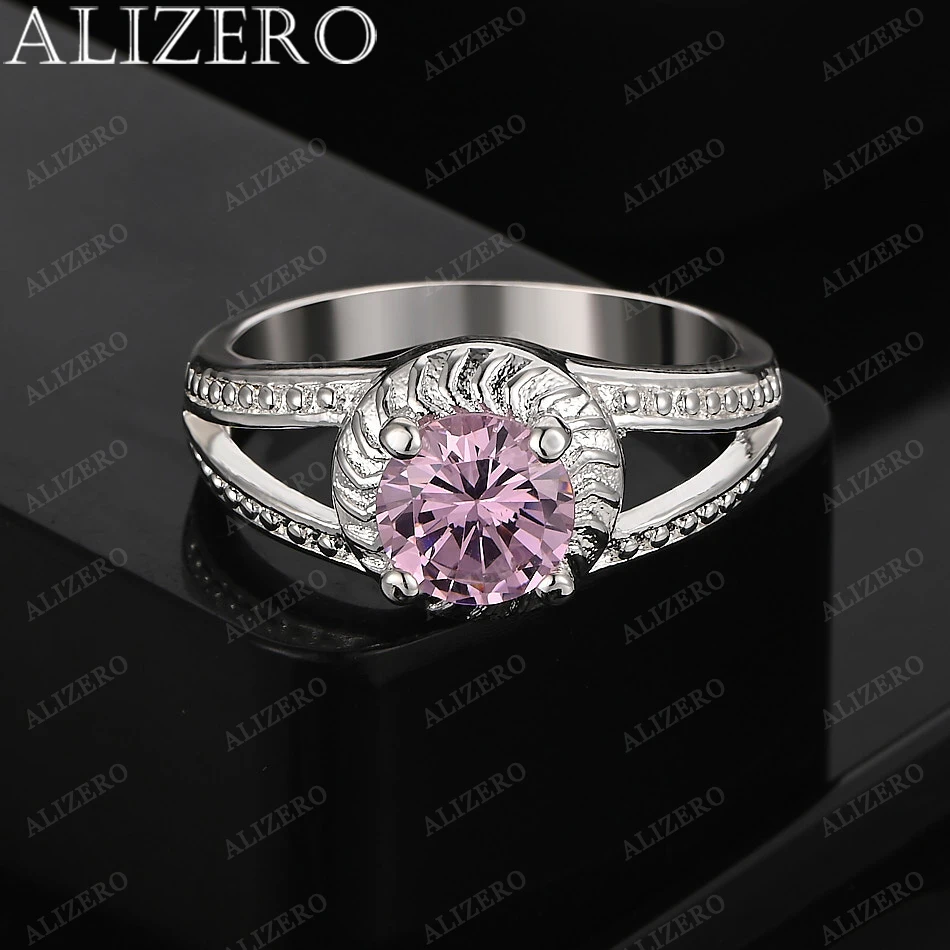 ALIZERO 925 Sterling Silver Rings Pink Crystal Zircon Ring For Women Wedding Engagement Band Fashion Party Gift Fine Jewelry
ALIZERO 925 Sterling Silver Rings Pink Crystal Zircon Ring For Women Wedding Engagement Band Fashion Party Gift Fine Jewelry