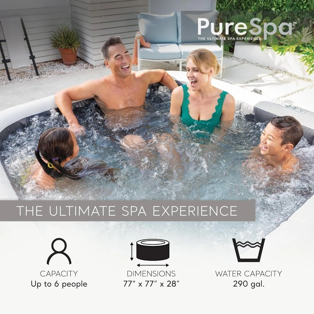 Надувное джакузи PureSpa Greystone Deluxe на 6 человек с крышкой, беспроводным управлением и системой быстрого наполнения (FastFill)
Надувное джакузи PureSpa Greystone Deluxe на 6 человек с крышкой, беспроводным управлением и системой быстрого наполнения (FastFill)