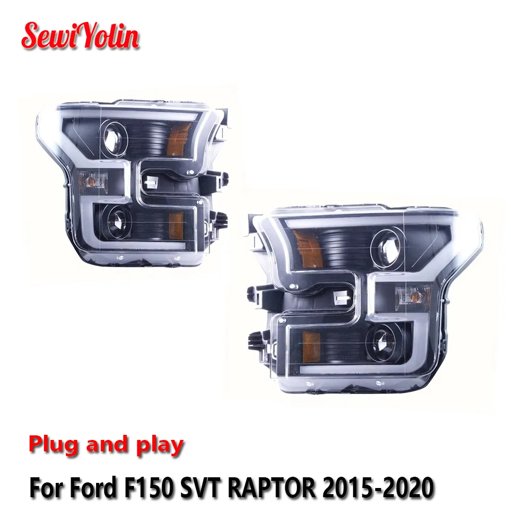 Автомобильные светодиодные фары в сборе для Ford F150 SVT RAPTOR 2015-2020, автоматические противотуманные фары DRL, стоп-сигнал, указатель поворота Plug and Play
Автомобильные светодиодные фары в сборе для Ford F150 SVT RAPTOR 2015-2020, автоматические противотуманные фары DRL, стоп-сигнал, указатель поворота Plug and Play