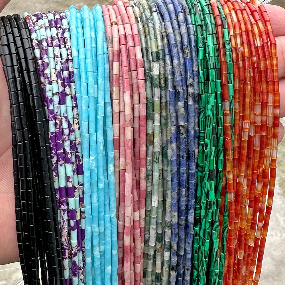 2x4mm Cylinder Shape Stone Beads Loose Spacer Tube Bead Natural Imperial Beads for Jewelry Making DIY Necklace Bracelet Earrings
2x4mm Cylinder Shape Stone Beads Loose Spacer Tube Bead Natural Imperial Beads for Jewelry Making DIY Necklace Bracelet Earrings