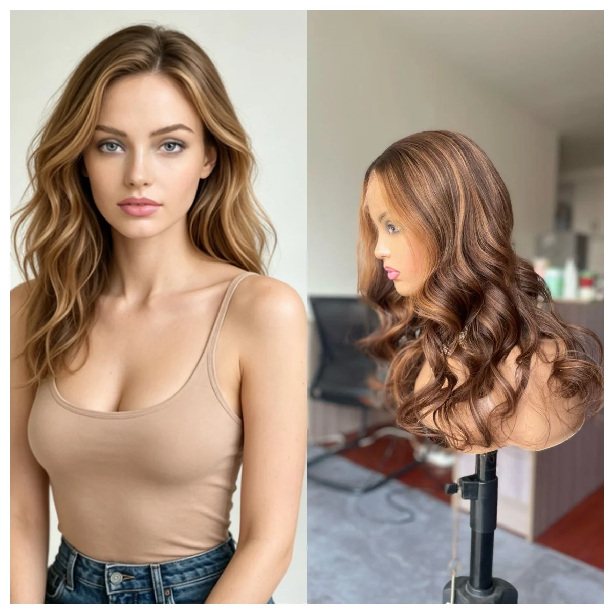 Honey Blonde Highlight Body Wave Short Bob Wig 13x4 Lace Front Synthetic Hair for Women HD Transparent Wig
Honey Blonde Highlight Body Wave Short Bob Wig 13x4 Lace Front Synthetic Hair for Women HD Transparent Wig