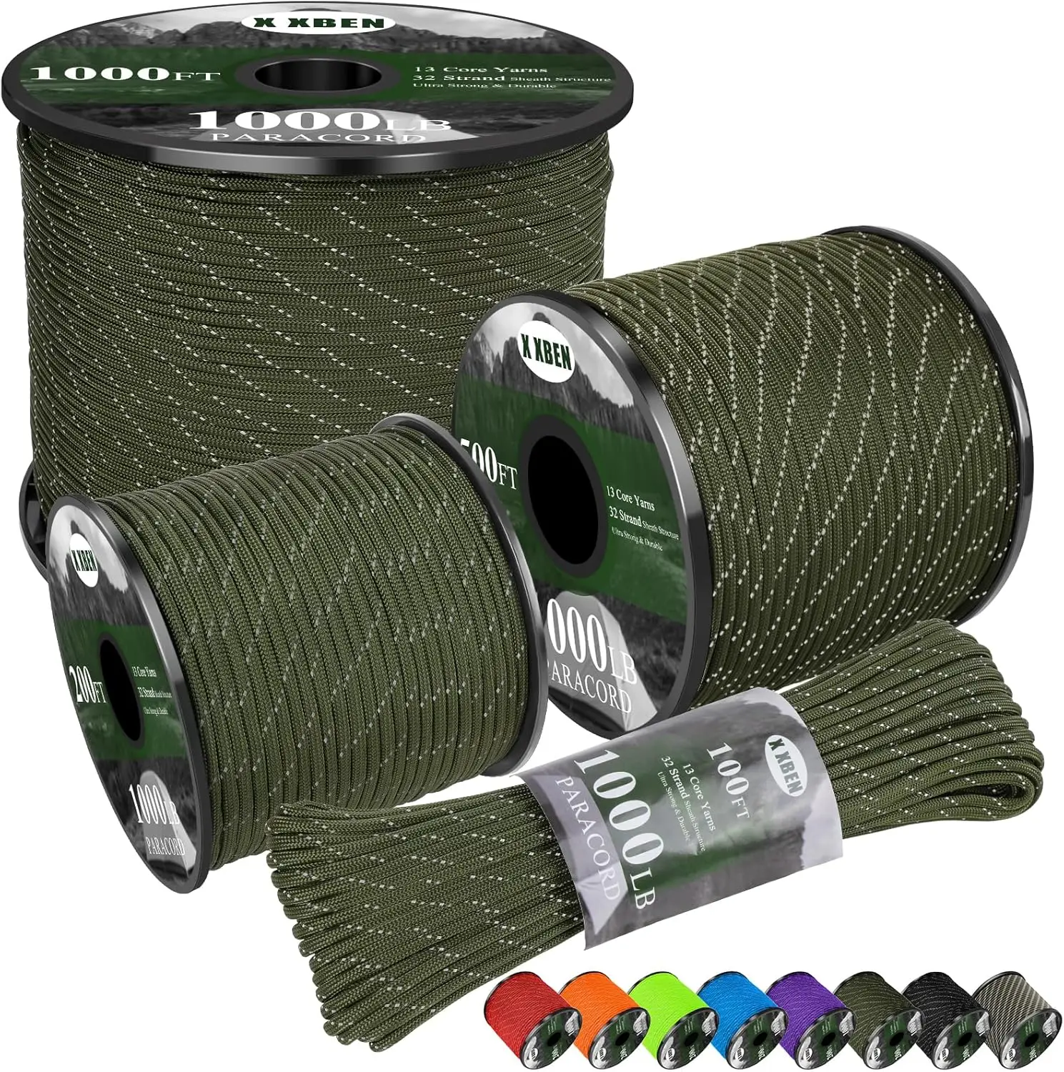 Paracord Reflective 1000lb, 100ft 4mm, 13 Strand Paracord Rope, Tactical Parachute Cord for Camping, Fishing, Clothesline, Hammo
Paracord Reflective 1000lb, 100ft 4mm, 13 Strand Paracord Rope, Tactical Parachute Cord for Camping, Fishing, Clothesline, Hammo