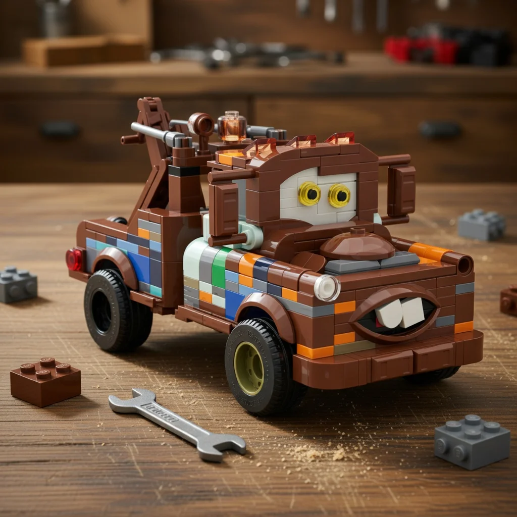 MOC Rusty Tow Truck Building Blocks Brown Crane Vehicle Assembly DIY Bricks Model Animation Style Desktop Ornament Hobbyist
MOC Rusty Tow Truck Building Blocks Brown Crane Vehicle Assembly DIY Bricks Model Animation Style Desktop Ornament Hobbyist