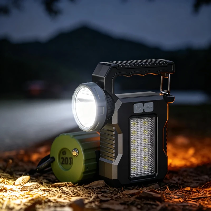 Solar Flashlight Camping Lantern, Portable Rechargeable Bright LED Spotlight with Hanging Hook & Keychain, for Home Outdoor Hiking Biking Emergency Power Outage Hurricane
Solar Flashlight Camping Lantern, Portable Rechargeable Bright LED Spotlight with Hanging Hook & Keychain, for Home Outdoor Hiking Biking Emergency Power Outage Hurricane