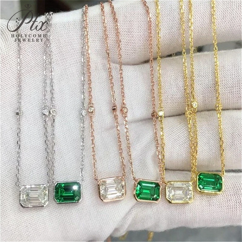 Emerald Cut Pendant Moissanite Neck Chain 925 Sterling Silver Lab Grown Gem Rectangle Anniversary Gift Wedding Party Jewelry
Emerald Cut Pendant Moissanite Neck Chain 925 Sterling Silver Lab Grown Gem Rectangle Anniversary Gift Wedding Party Jewelry