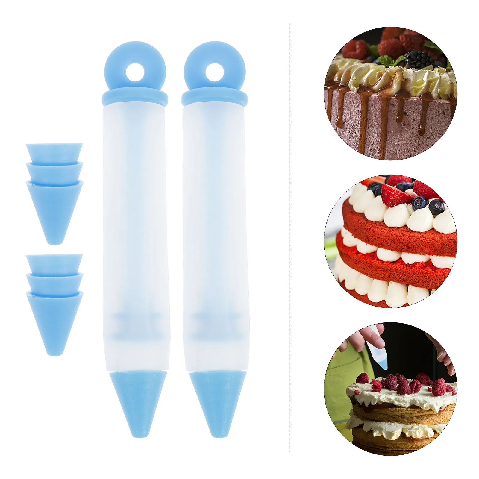 2Pcs Baking Decorative Pens Premium Silicone Cream Decorating Syringes for DIY Icing Piping Cake Chocolate Art Craft Kit
2Pcs Baking Decorative Pens Premium Silicone Cream Decorating Syringes for DIY Icing Piping Cake Chocolate Art Craft Kit