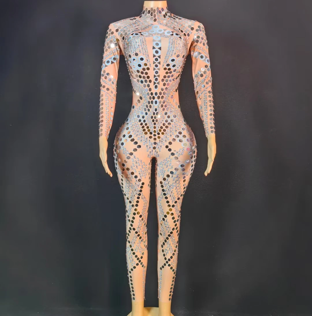 Fashion Lady Sequin Crystal Jumpsuit Nightclub Party Prom Bodysuits Women One Piece Diamond Rompers Stage Performance Costumes
Fashion Lady Sequin Crystal Jumpsuit Nightclub Party Prom Bodysuits Women One Piece Diamond Rompers Stage Performance Costumes